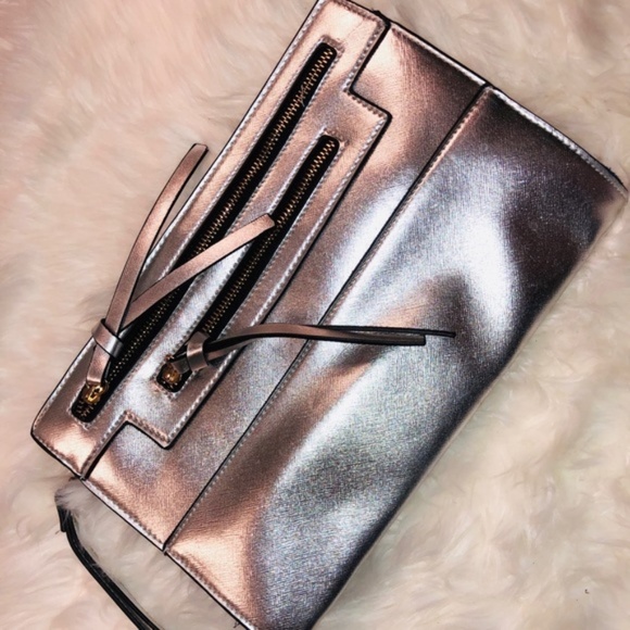 Forever 21 Metallic Silver Wristlet/Clutch - Picture 1 of 5